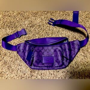 Purple coach fanny pack